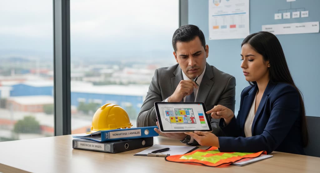 Ilustración conceptual sobre la gestión de la salud mental en el trabajo y las obligaciones organizacionales establecidas en el Decreto 728 de 2025.